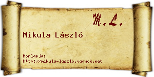 Mikula László névjegykártya