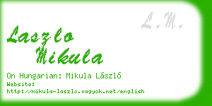 laszlo mikula business card