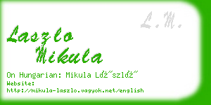 laszlo mikula business card